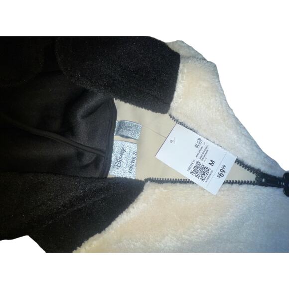 Hidden Mickey Mouse Sherpa Jacket Heavy Coat Hooded Disney Forever 21 Mens M - Picture 4 of 8